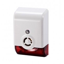 Trådløs alarmsirene med rød LED-flash Z-wave+